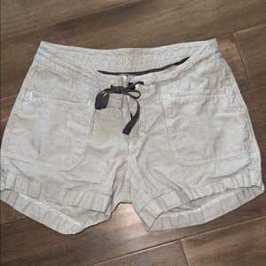 The North Face Winder Free Linen/ Cotton Blend Stripe Drawstring Shorts SZ10